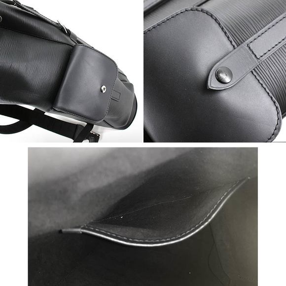 Louis Vuitton Epi Christopher PM Backpack Rucksack Leather Noir - Picture 5 of 8